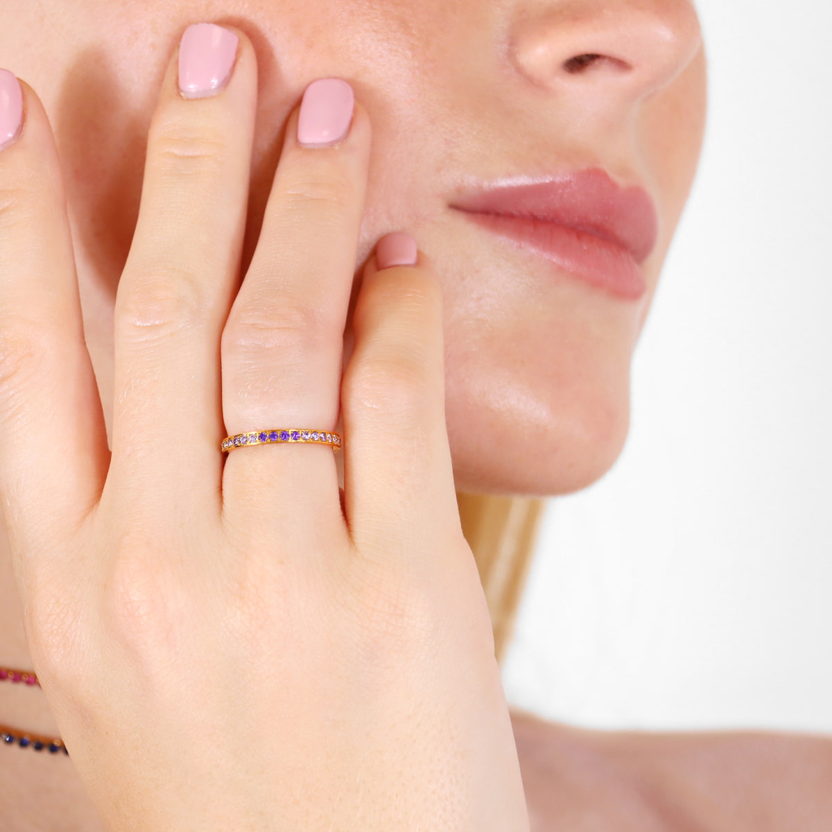 Anillo Sparkle Bright Morado Anartxy