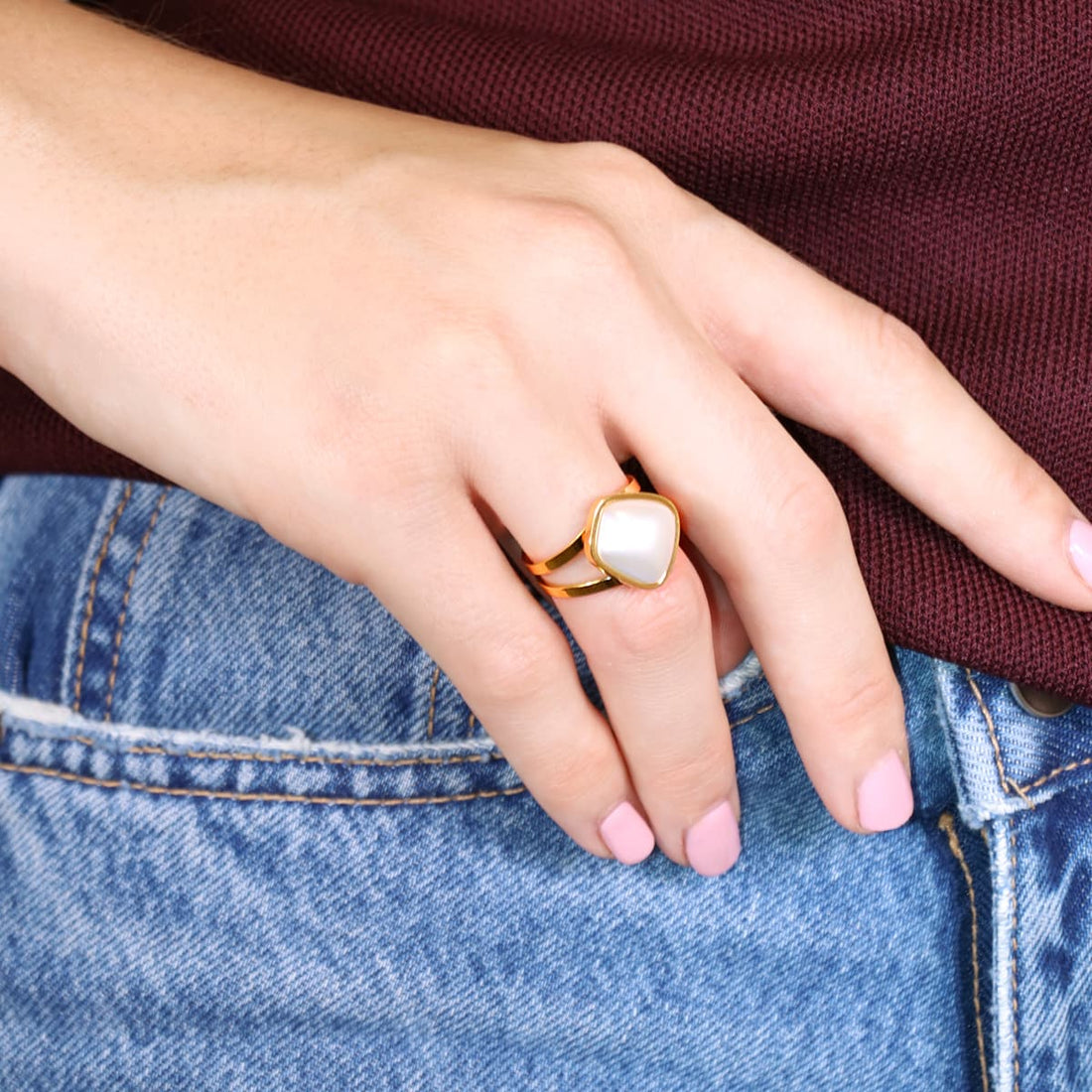 Anillo Whim Shella Dorado Anartxy