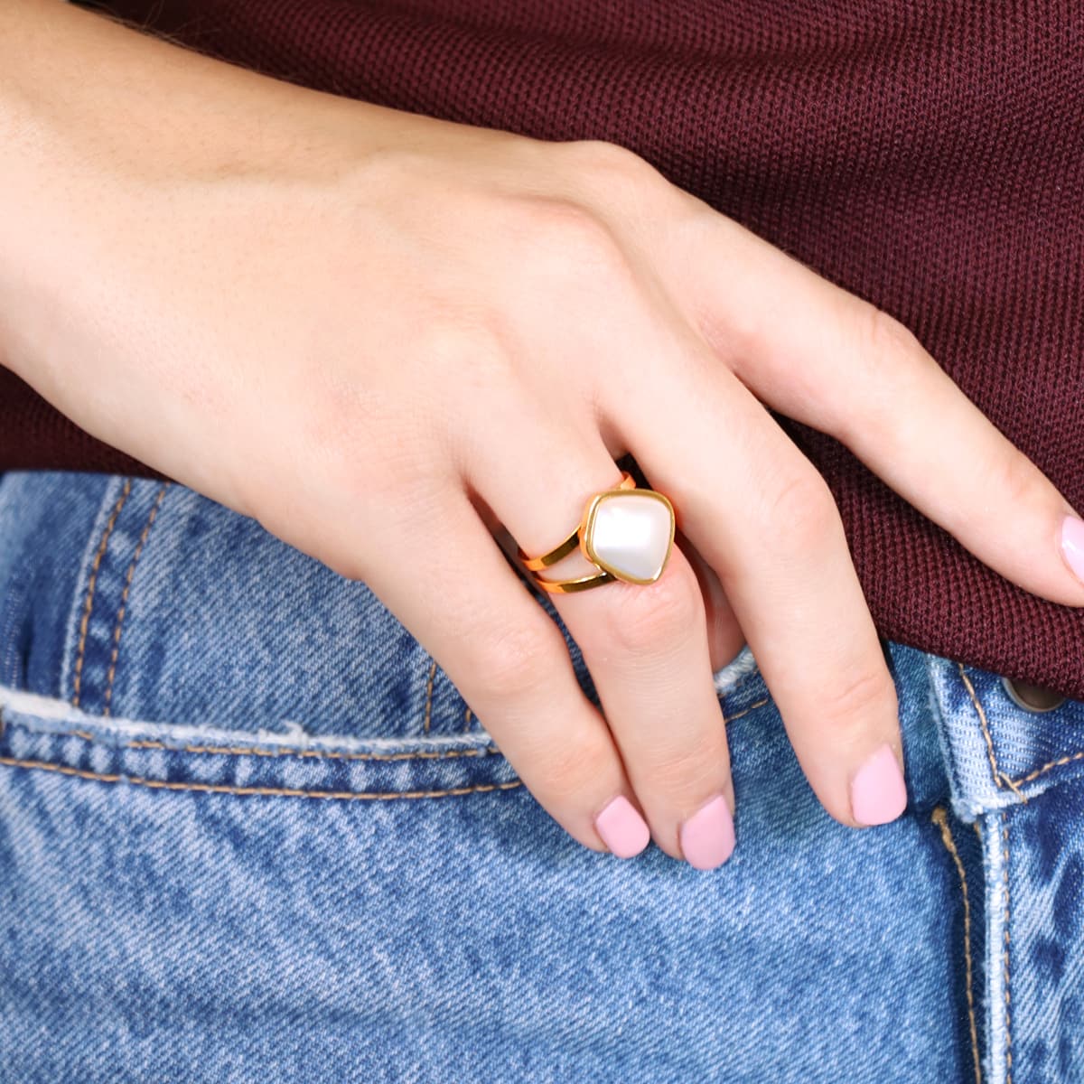 Anillo Whim Shella Dorado Anartxy