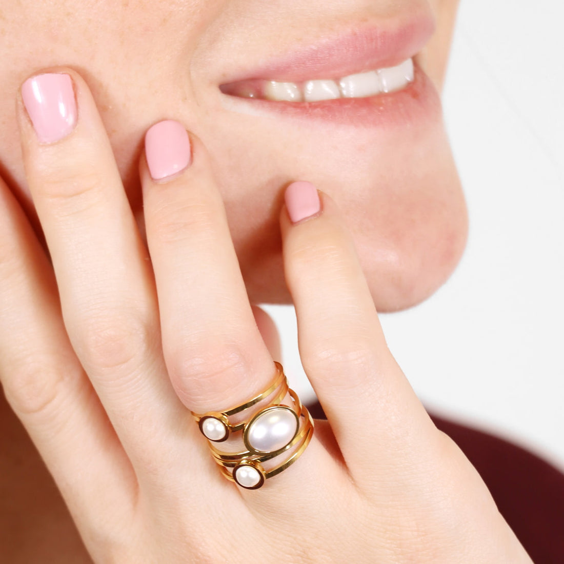 Anillo Whim Nyra Dorado Anartxy