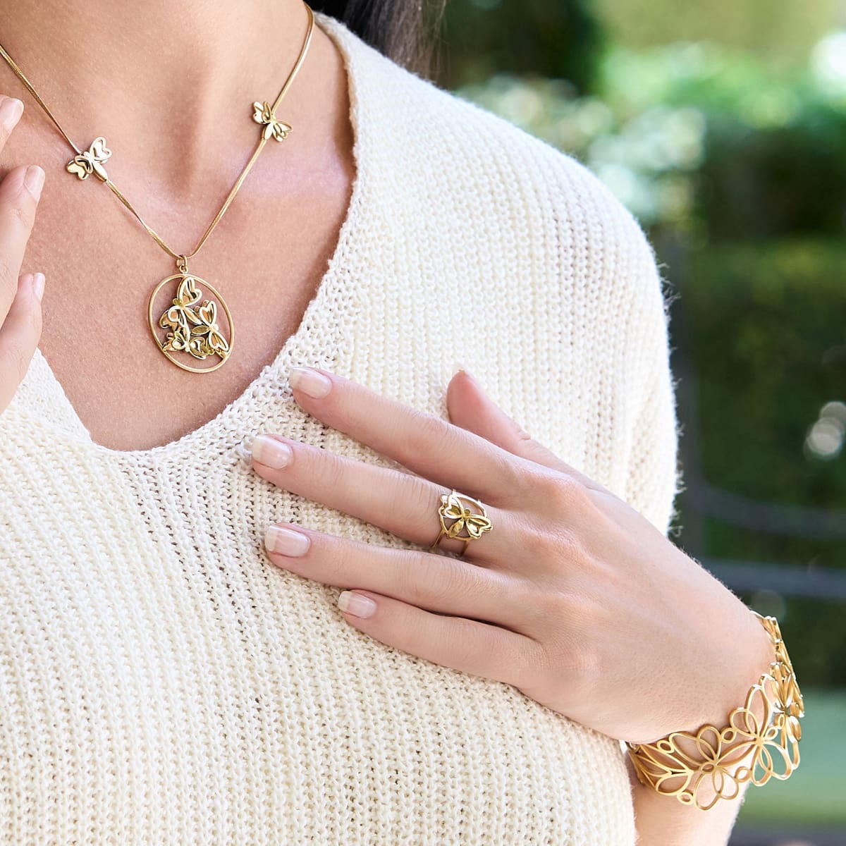 Anillo Kaleia Flayra Dorado Anartxy