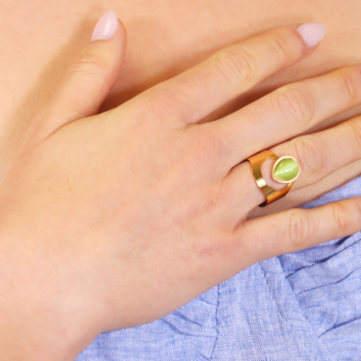 Anillo Mirage Shimmer Verde Anartxy