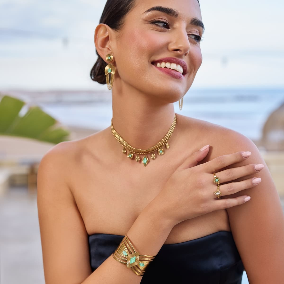 Anillo Prisma Elux Verde Anartxy