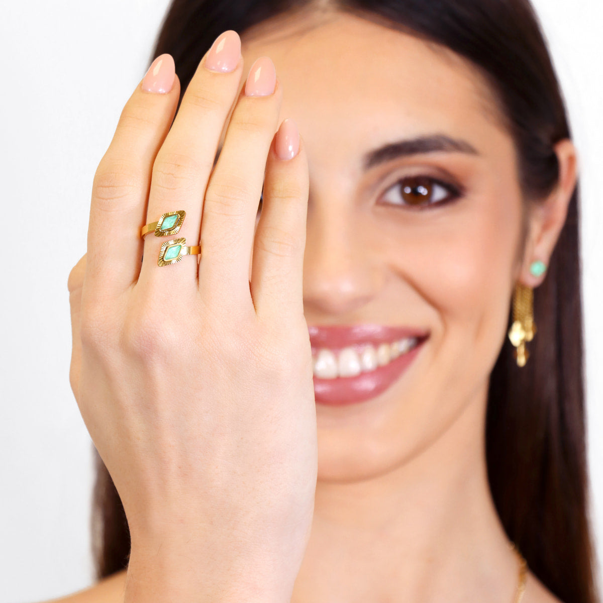 Anillo Prisma Shiar Verde Anartxy