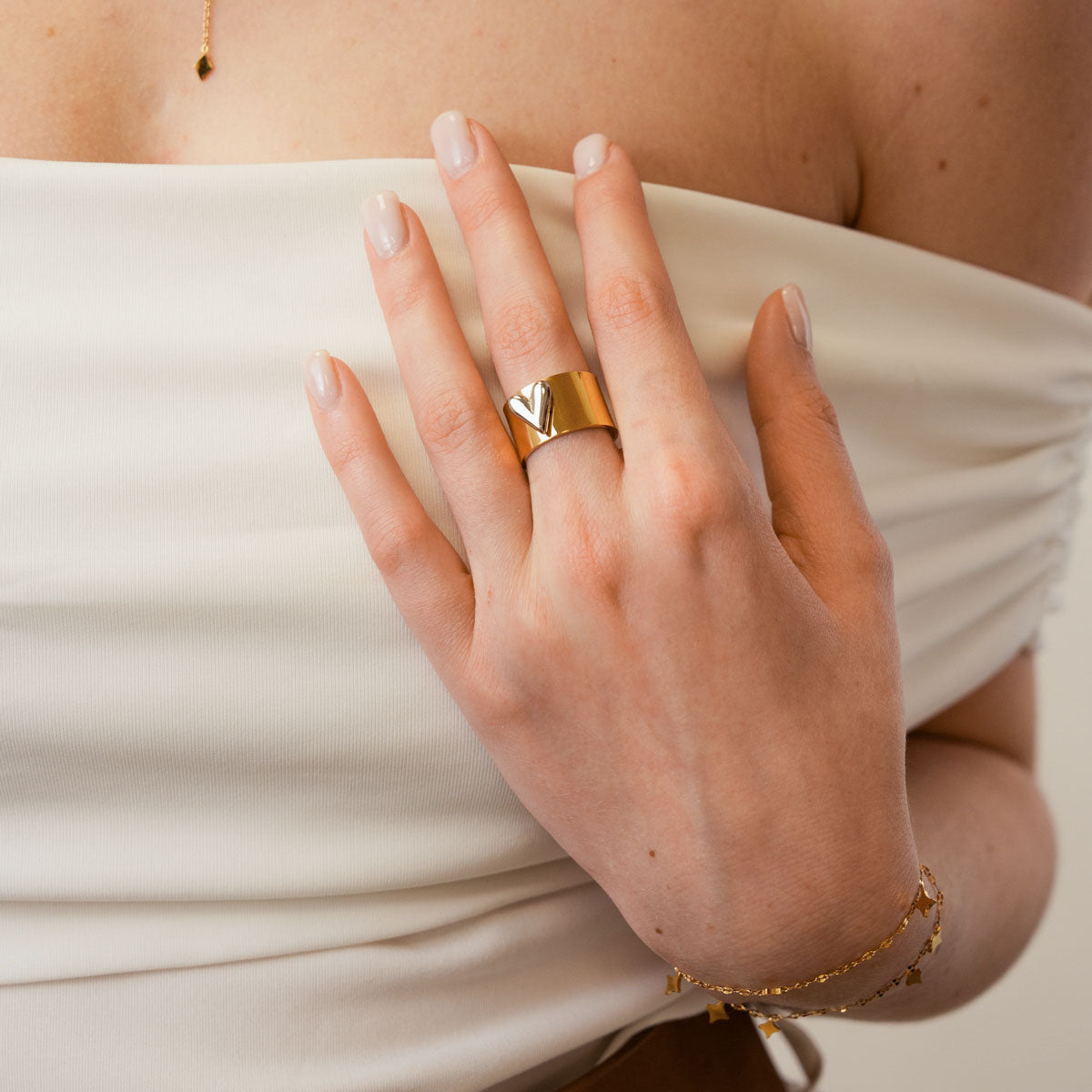 Anillo Essentials Feeling Dorado Anartxy