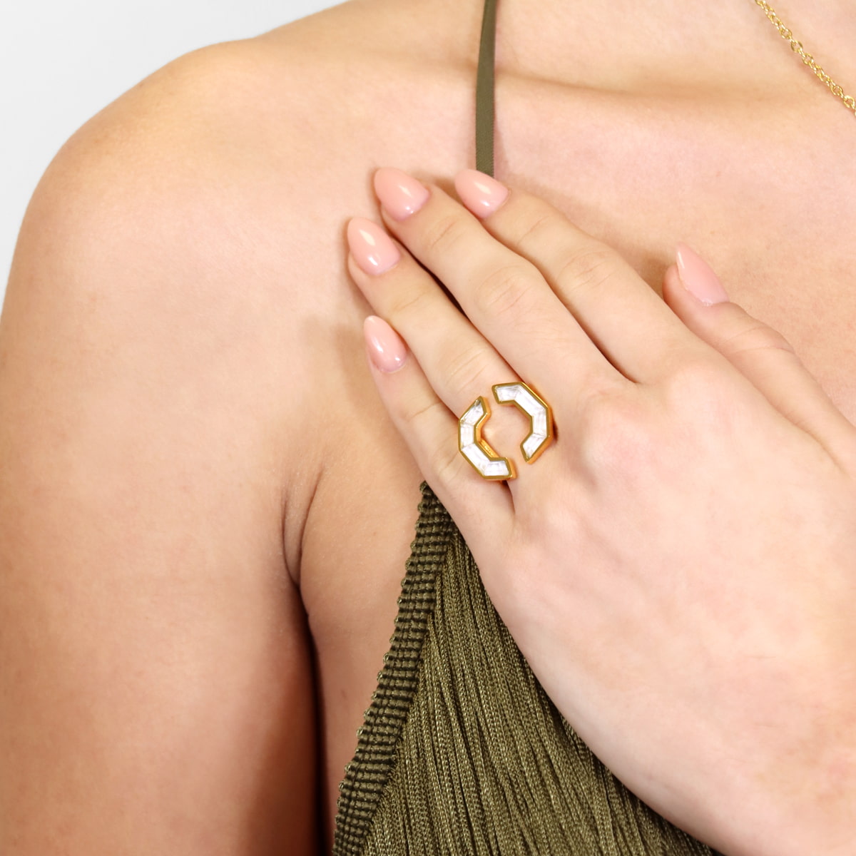 Anillo Gleam Sytha Blanco Anartxy