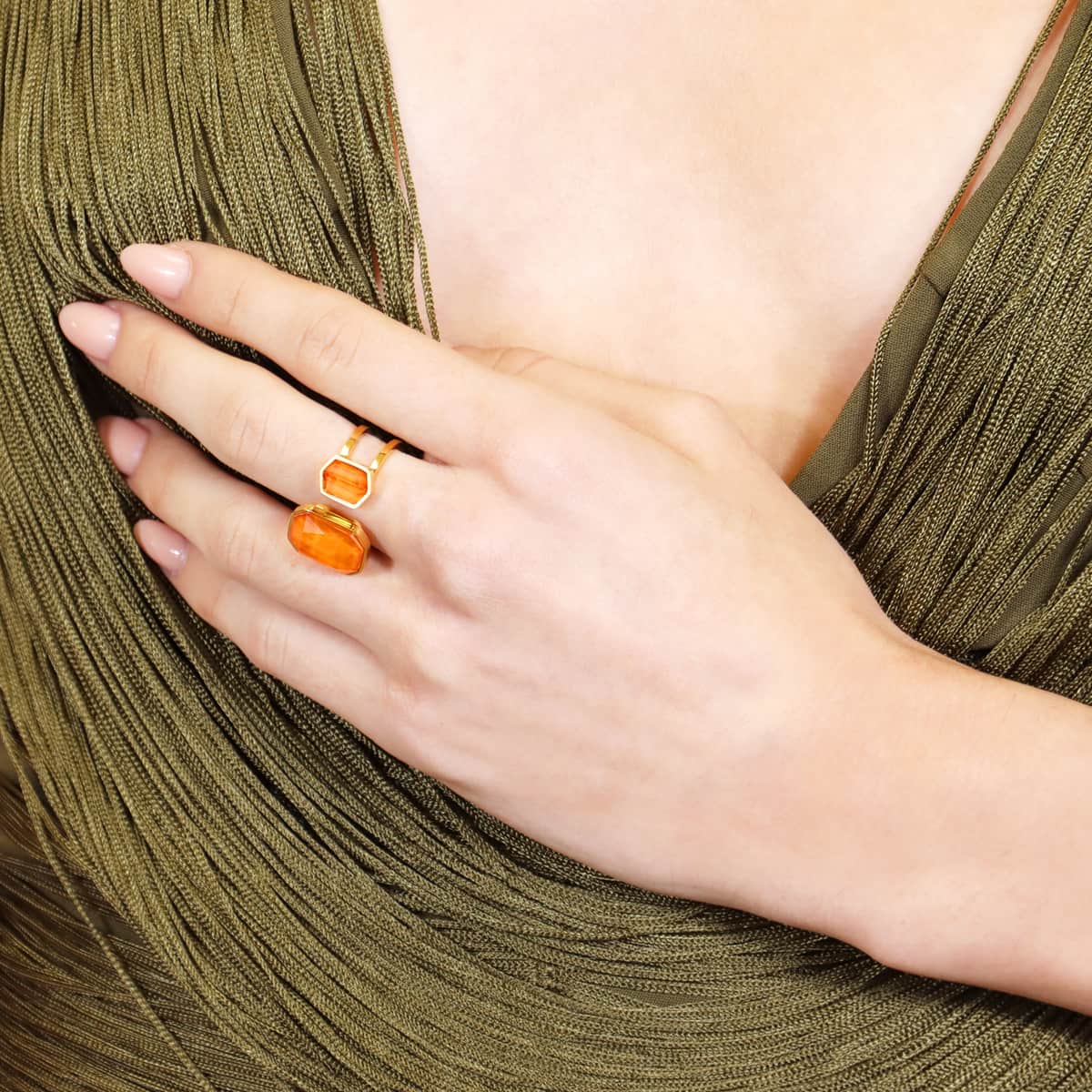 Anillo Gleam Pryma Naranja Anartxy