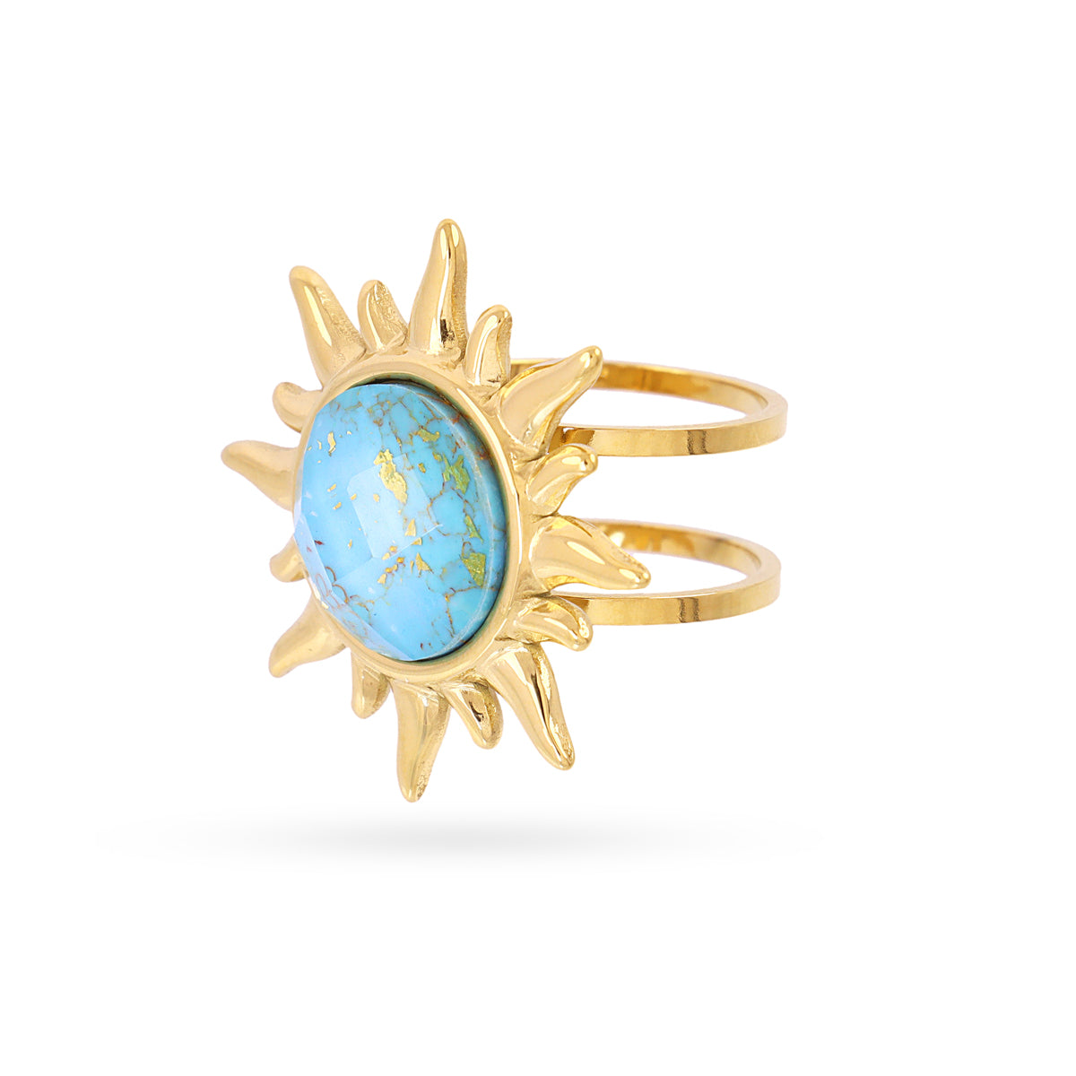 Anillo Aqua Elara Dorado Anartxy