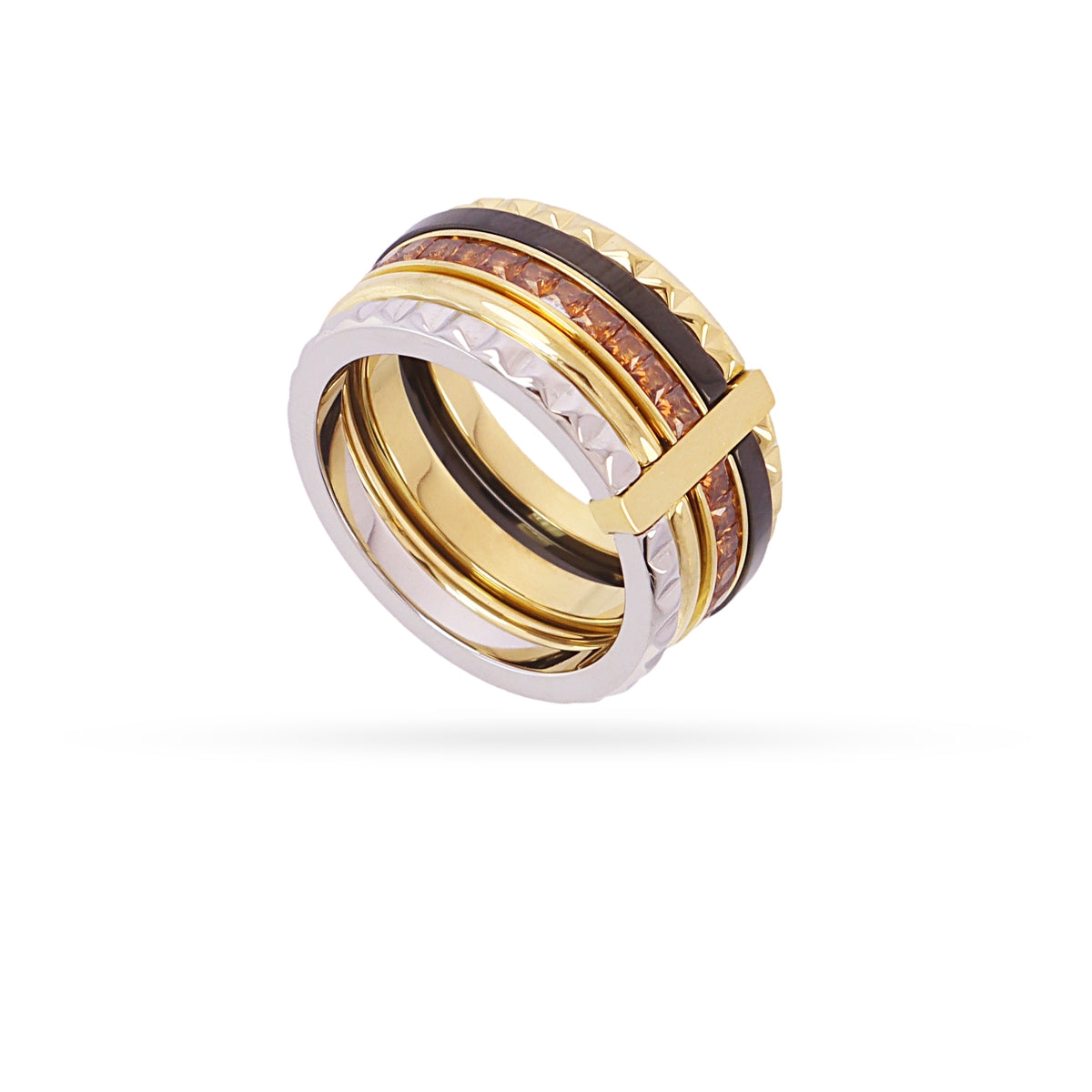 Anillo Vandal bandas unidas multicolor Café Anartxy