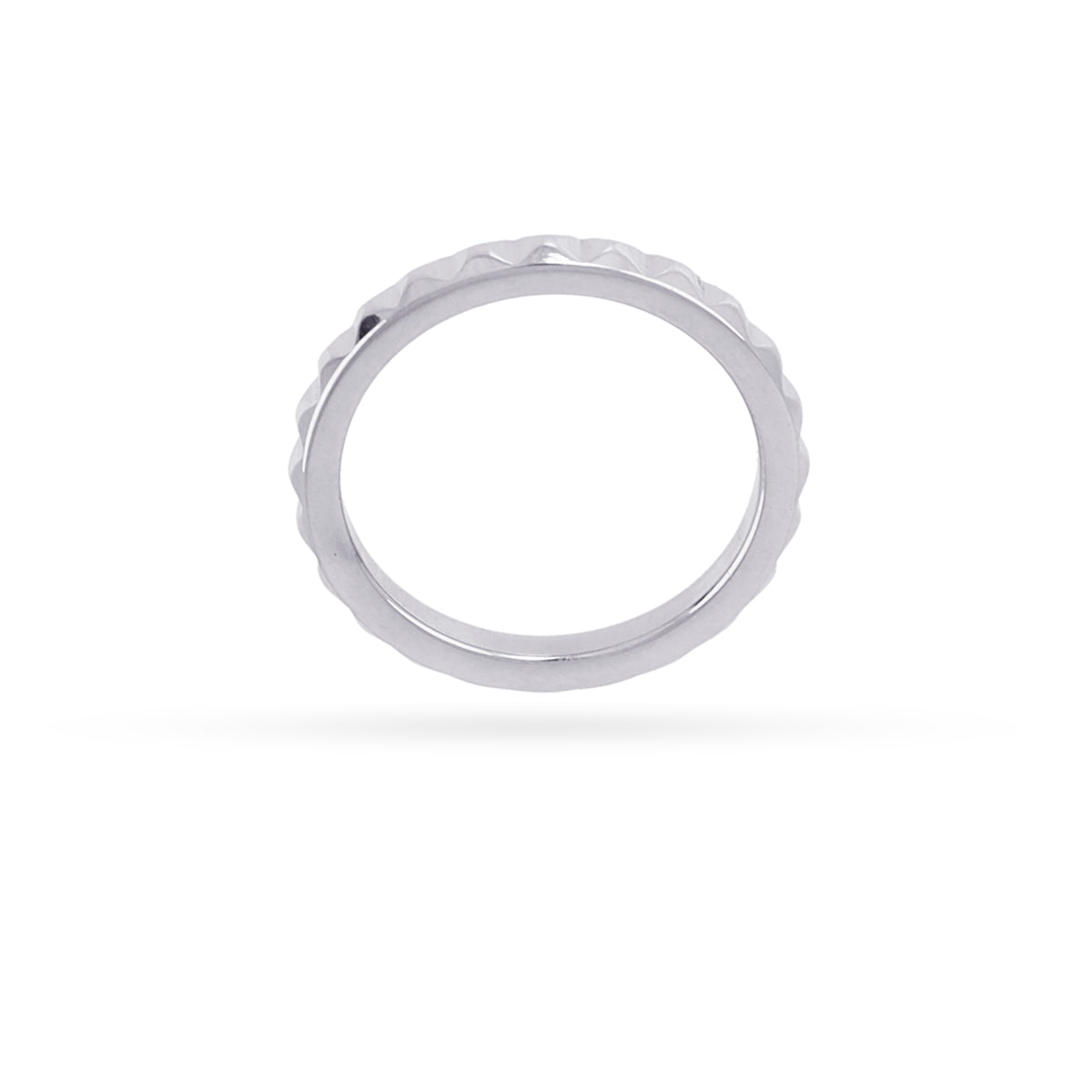 Anillo Vandal solitario textura Plateado Anartxy