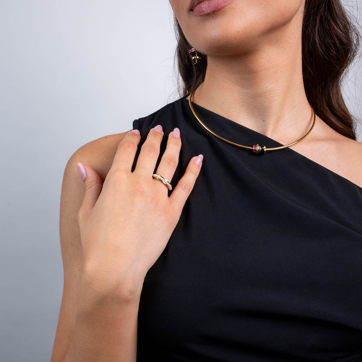 Anillo Vandal perlas blancas Dorado Anartxy