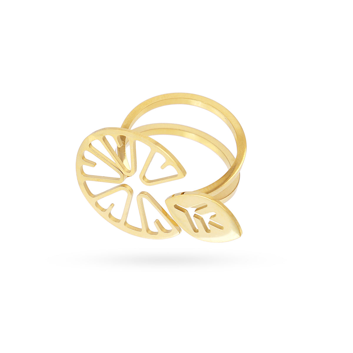 Anillo Citrus Peel Dorado Anartxy
