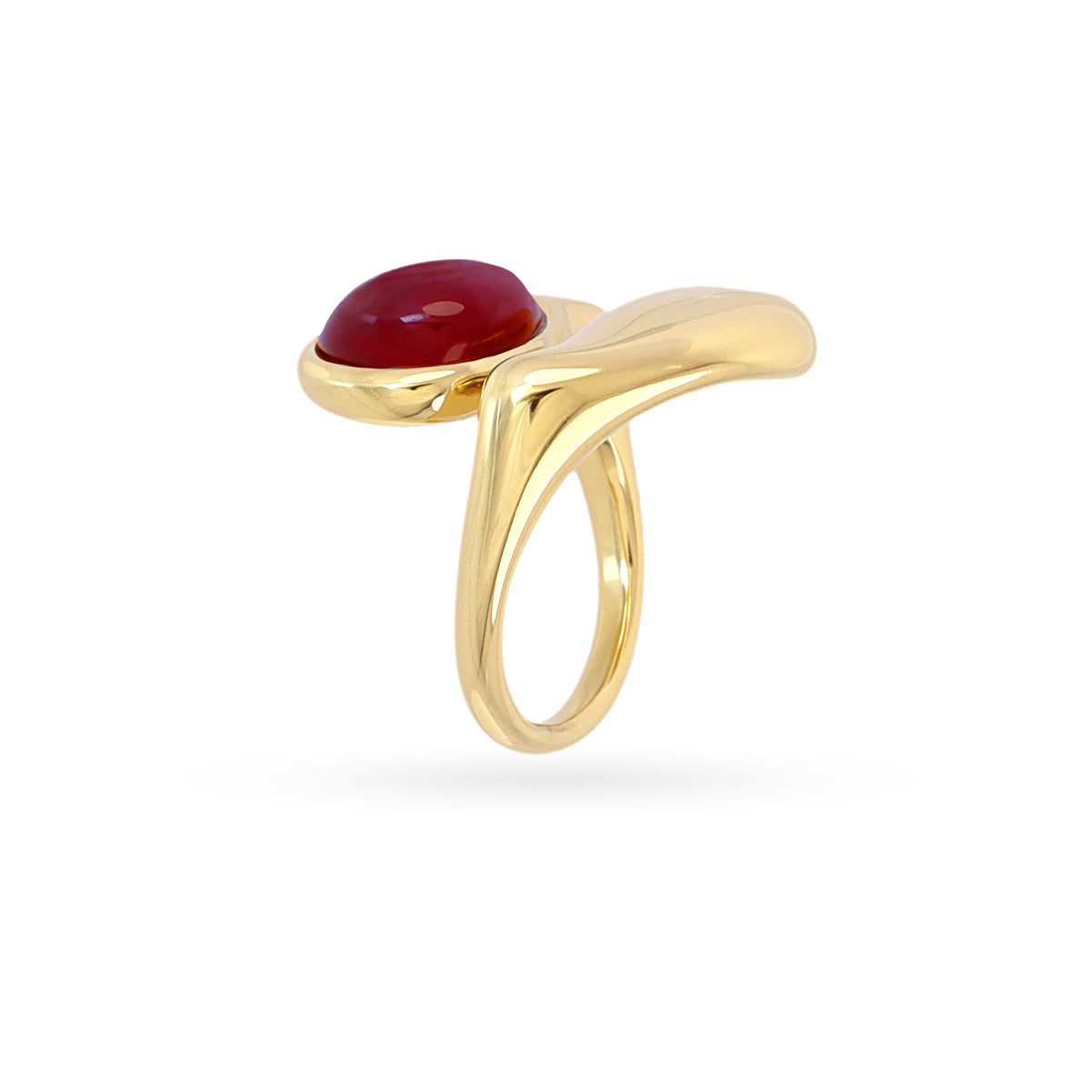 Anillo ajustable lágrimas con piedra Rojo Anartxy