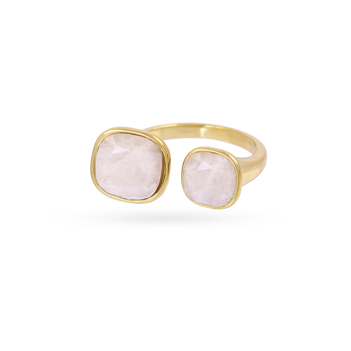 Anillo ajustable Spirit doble piedra Beige Anartxy