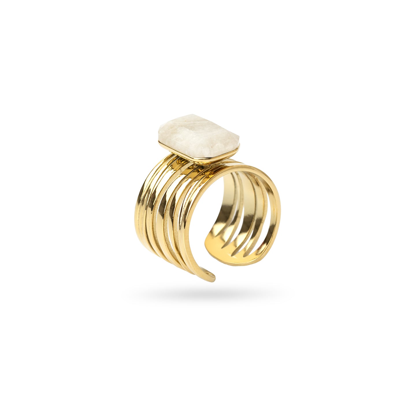 Anillo ajustable Spirit mineral Beige Anartxy