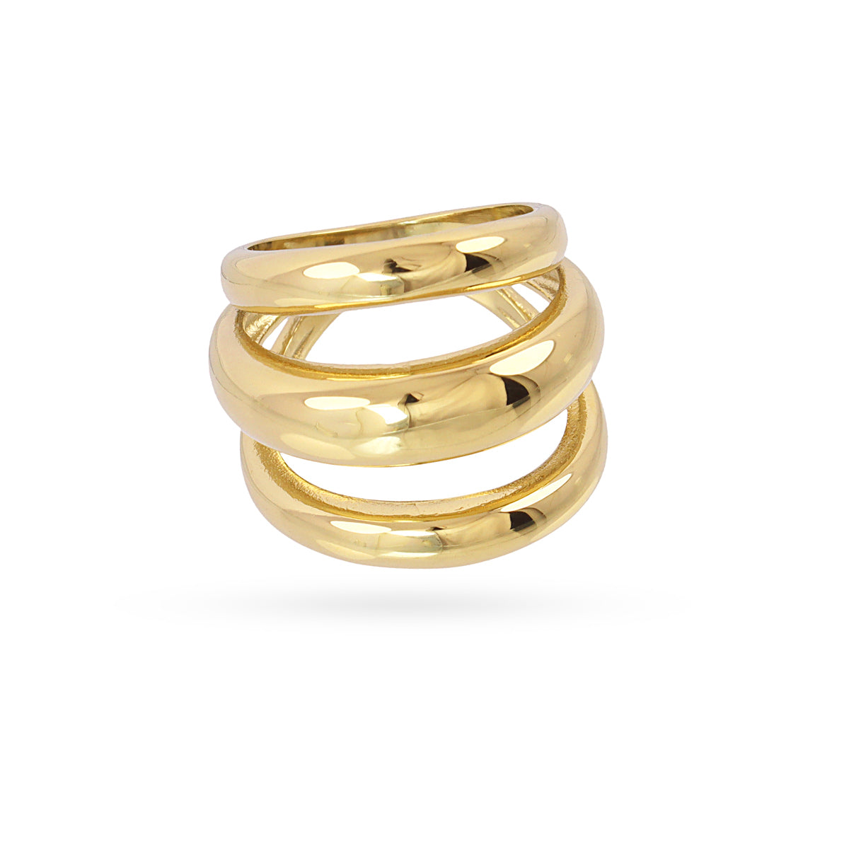 Anillo Essentials triple banda dorado Dorado Anartxy
