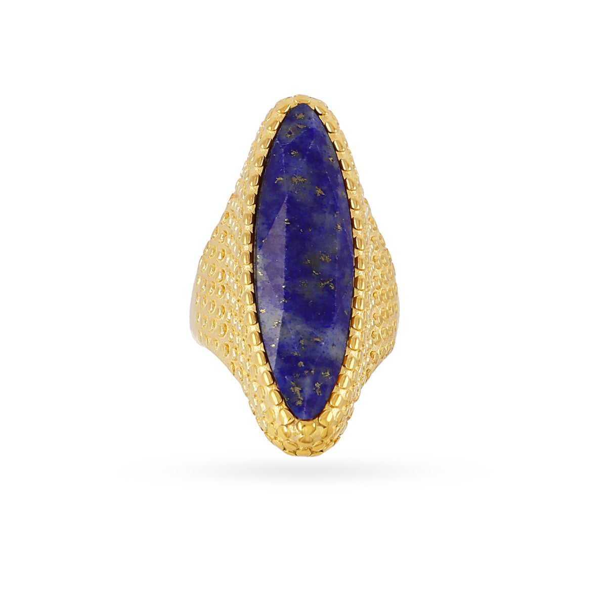 Anillo Spirit sello piedra marquesa Azul Anartxy