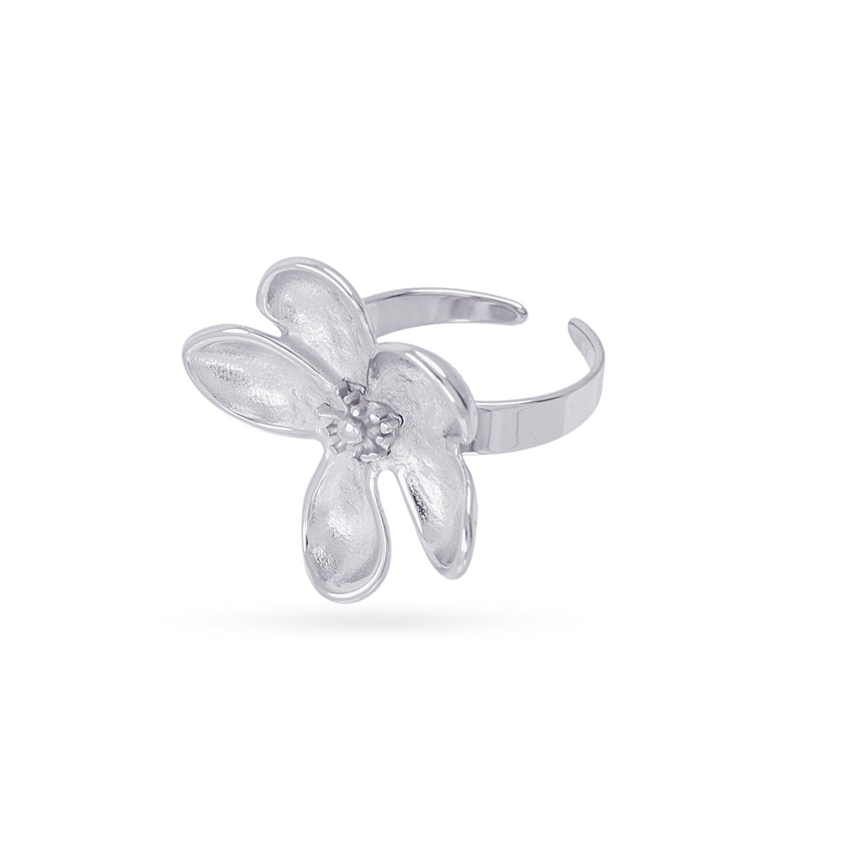 Anillo ajustable Essentials flor Plateado Anartxy