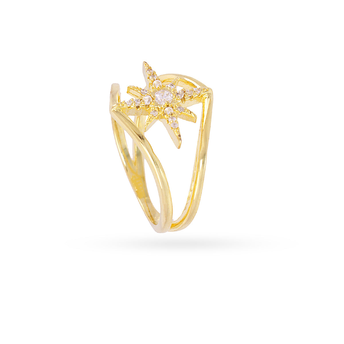 Anillo Alma doble aro estrella Dorado Anartxy
