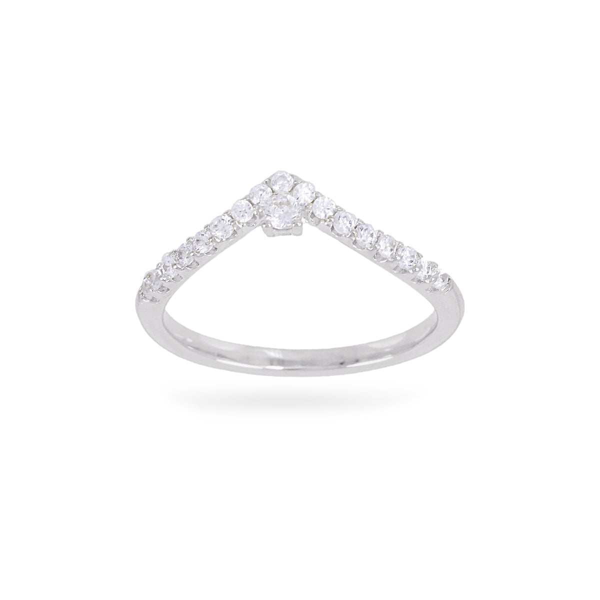 Anillo Alma chevron circonitas Plateado Anartxy