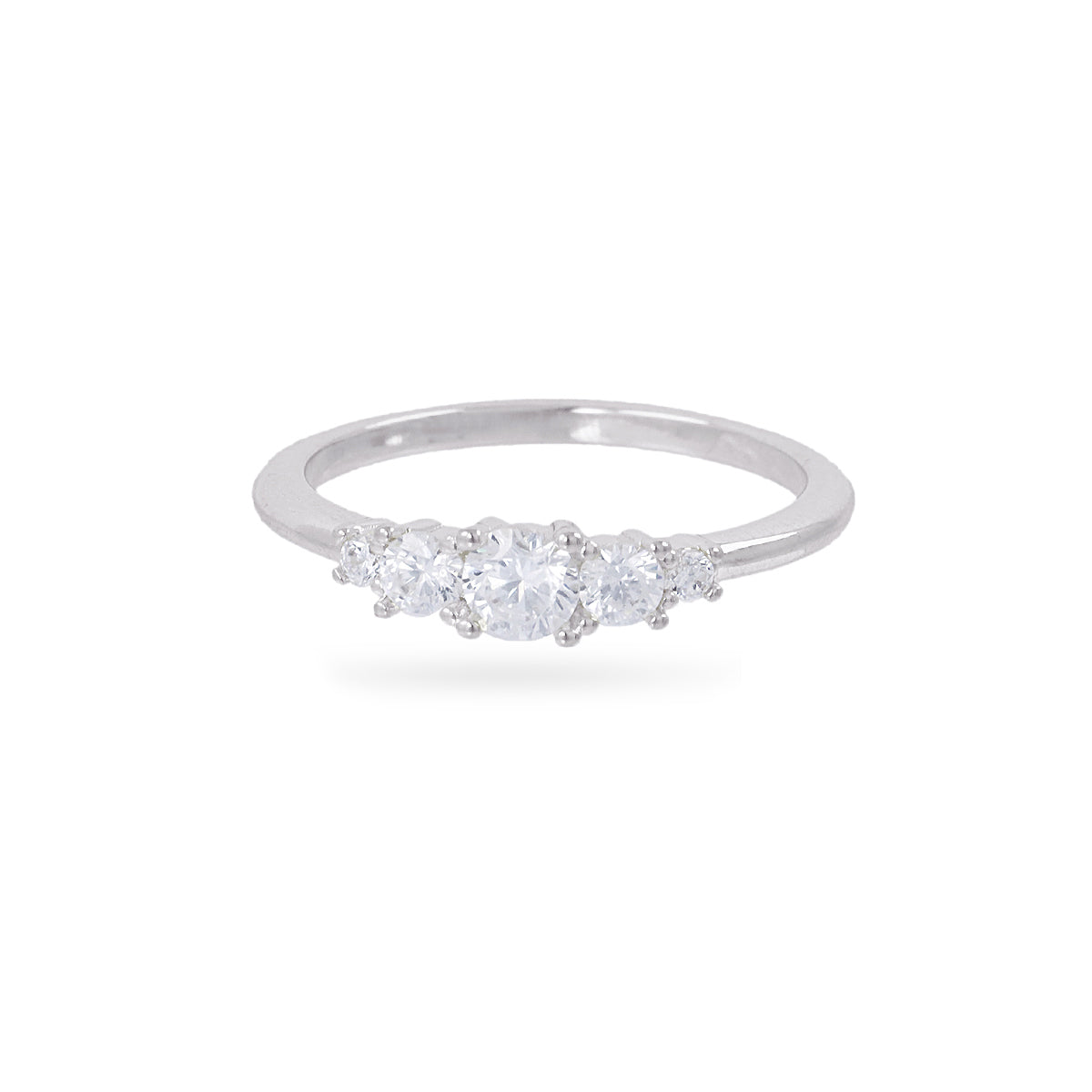 Anillo fino Alma tiara circonitas Plateado Anartxy