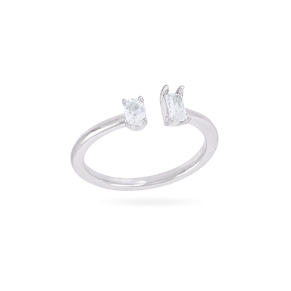 Anillo fino Alma doble circonita Plateado Anartxy
