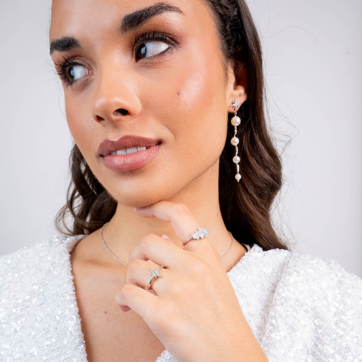 Anillo Alma circonitas baguette Plateado Anartxy