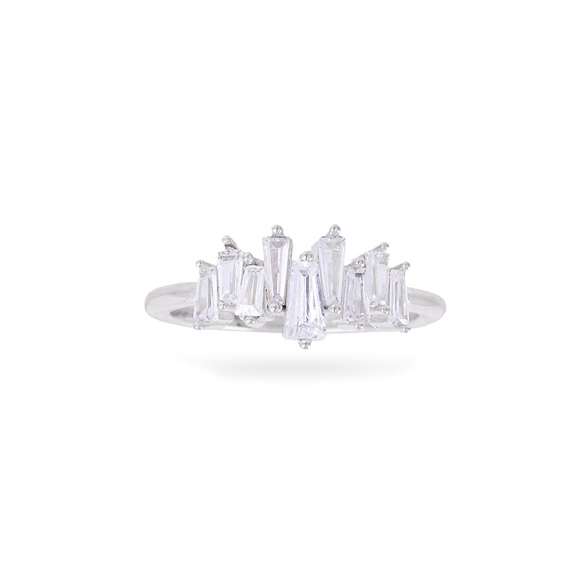 Anillo Alma circonitas baguette Plateado Anartxy