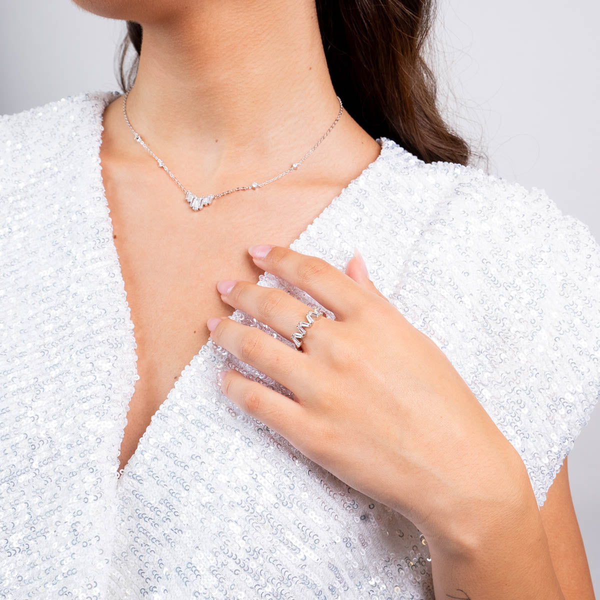 Anillo Alma zigzag circonitas Plateado Anartxy