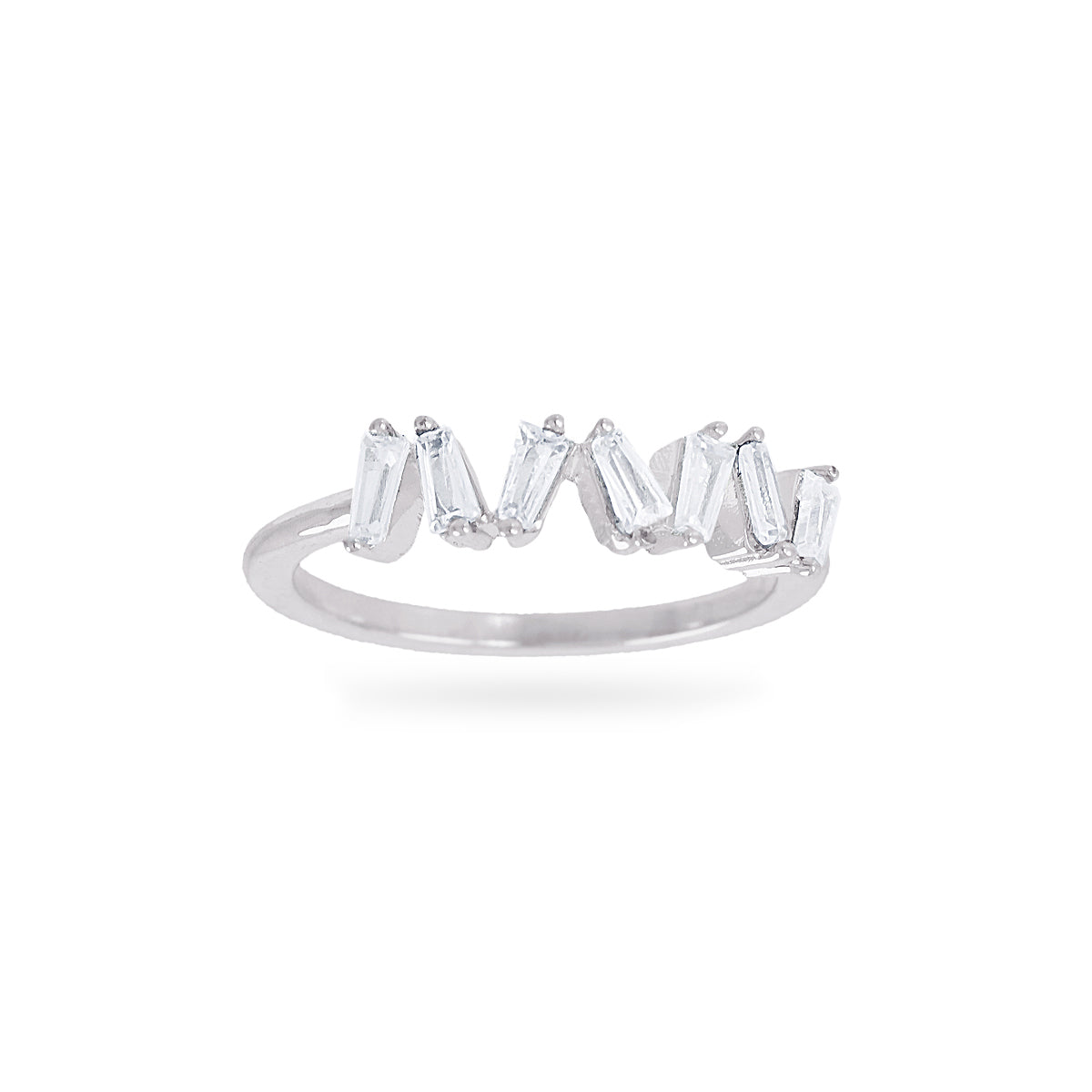 Anillo Alma zigzag circonitas Plateado Anartxy