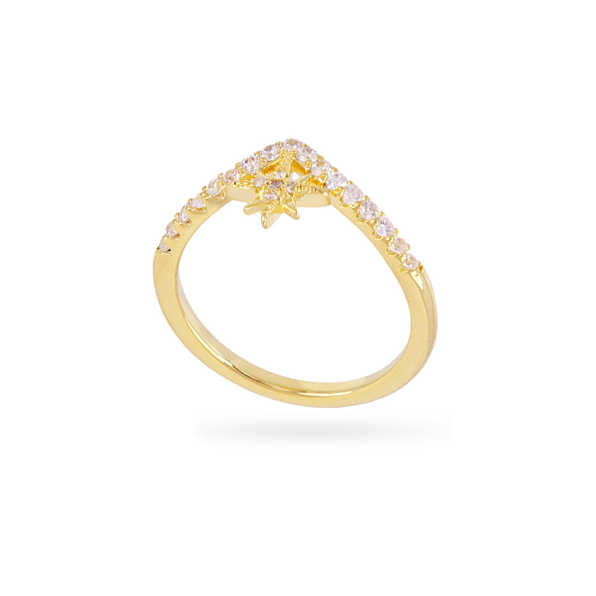 Anillo Alma chevron estrella Dorado Anartxy
