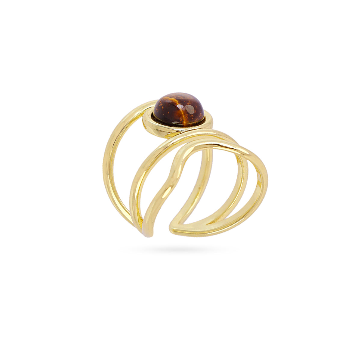 Anillo ajustable Mirage piedra Café Anartxy