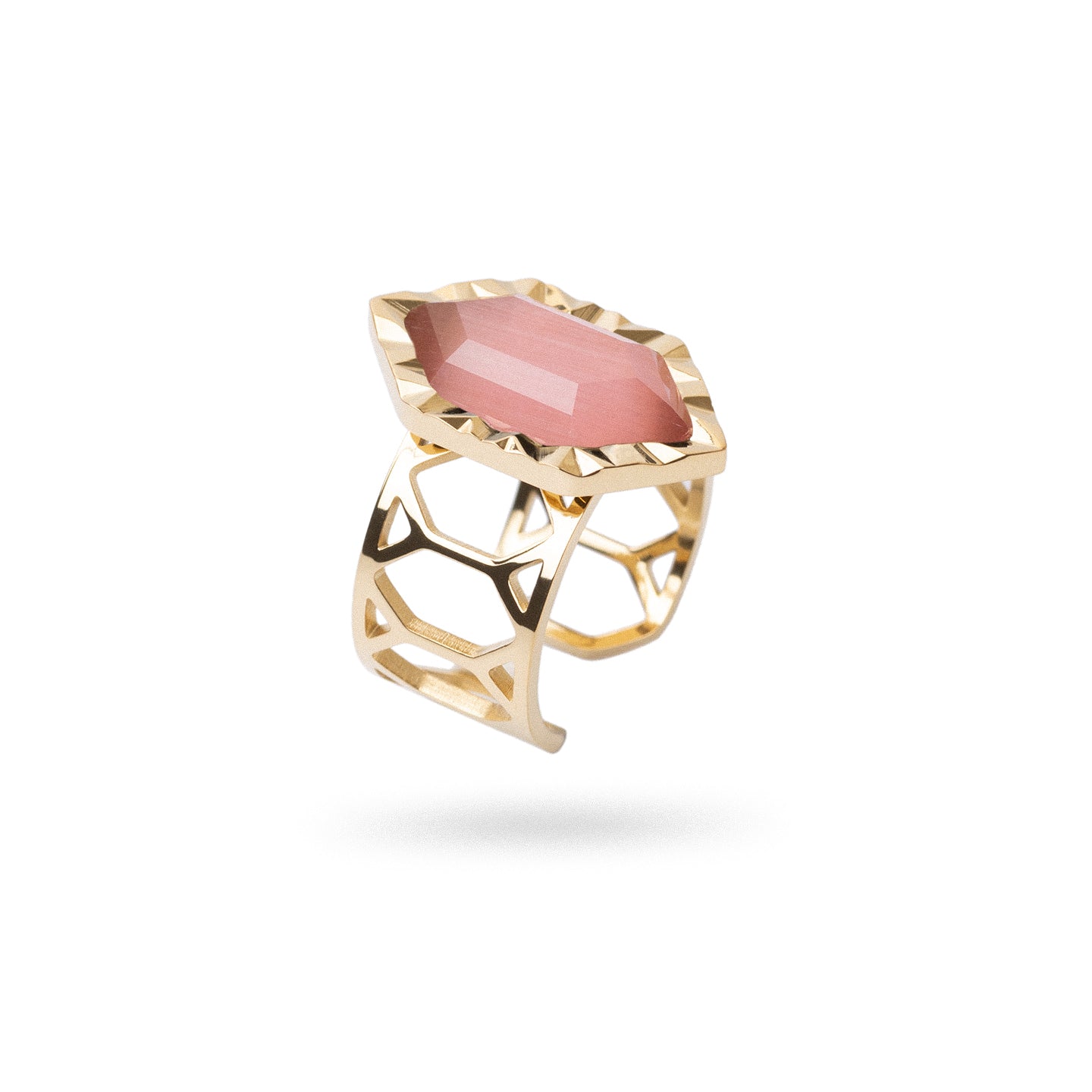 Anillo ajustable Gleam piedra Rosa Anartxy