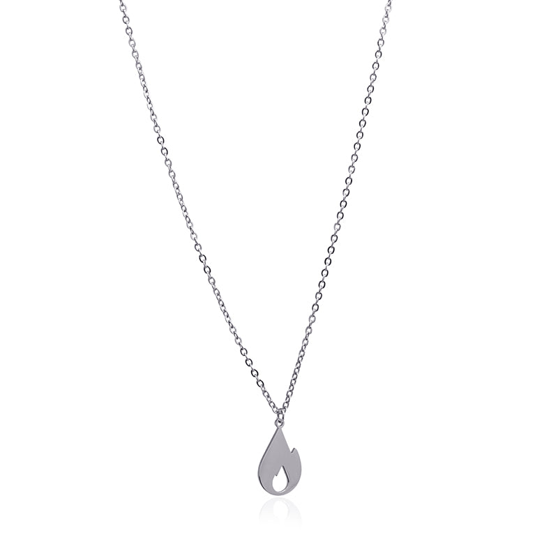 Collar Fallas Flama Plateado Anartxy