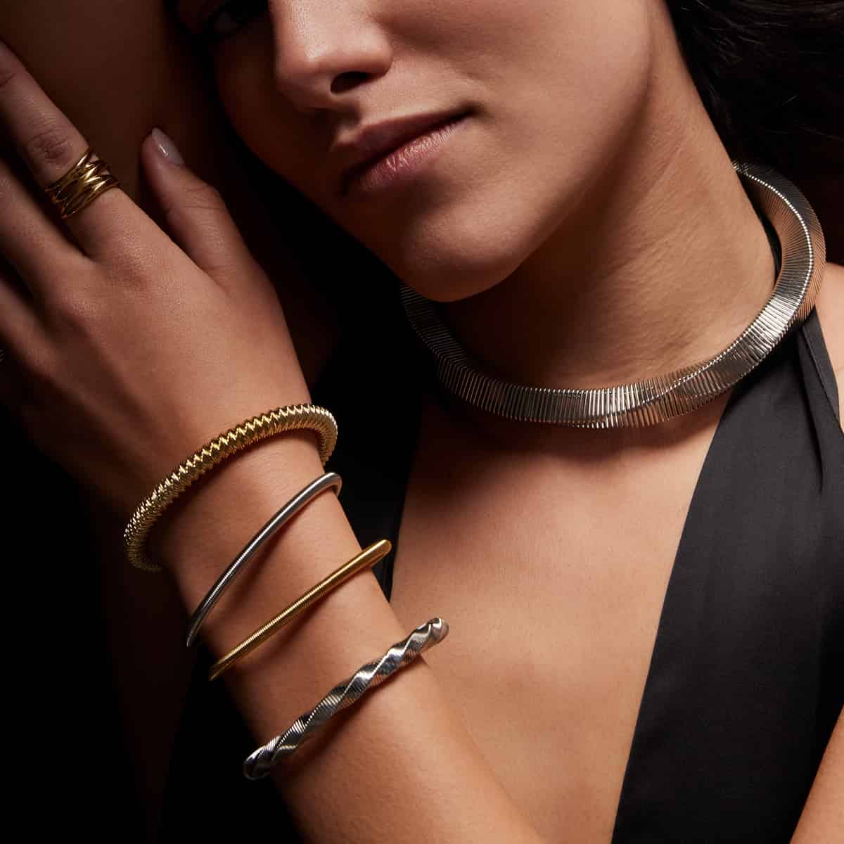 Collar Congga Plateado Anartxy