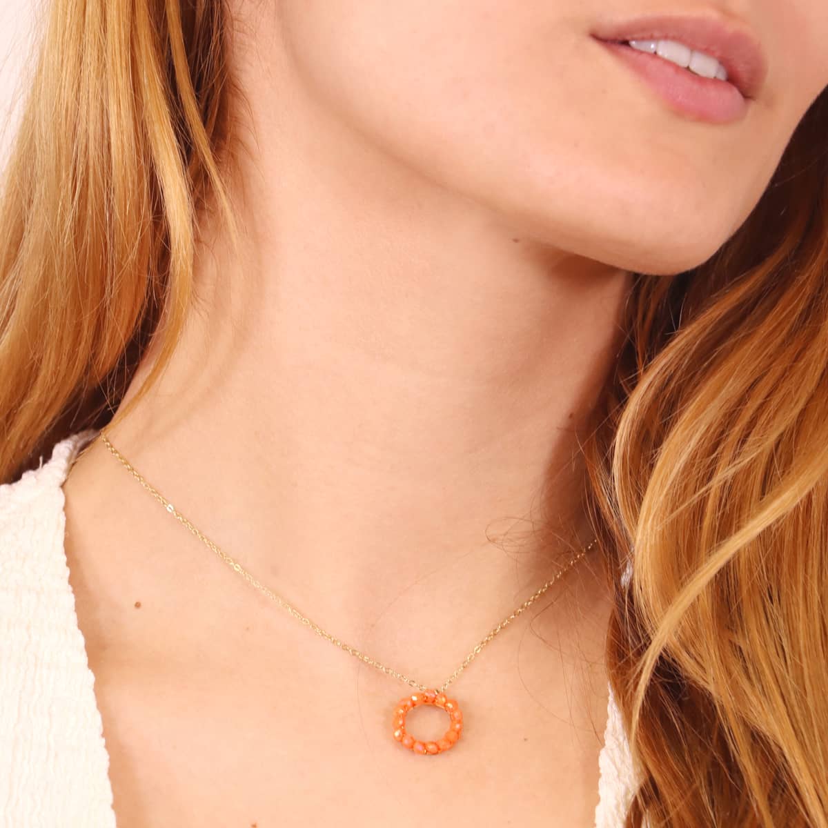 Collar Levity Whisper Naranja Anartxy