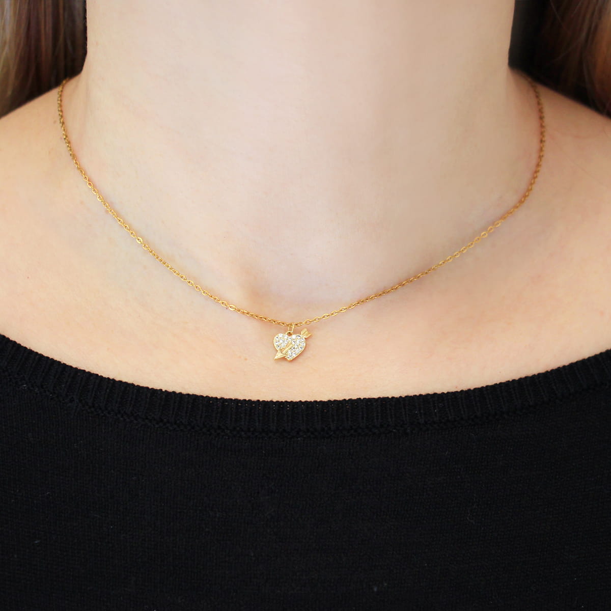 Collar Charming Cupid Dorado Anartxy