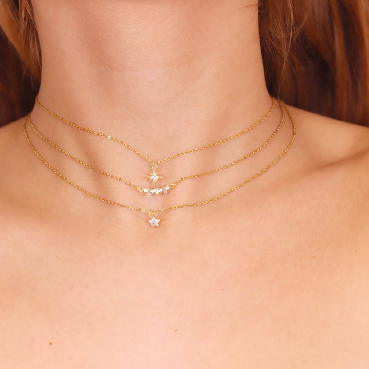 Collar Charming Sparkle Dorado Anartxy