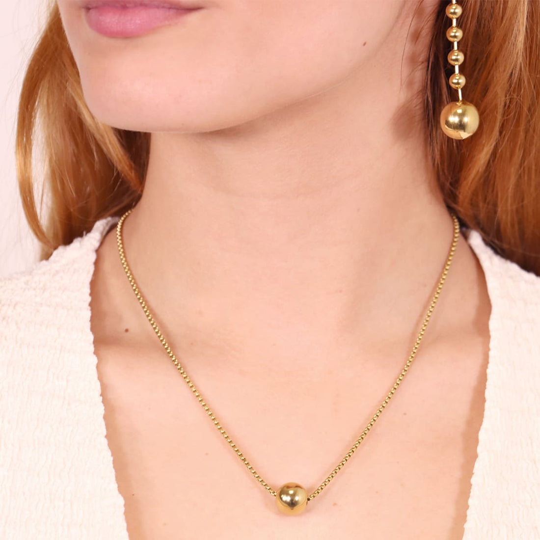 Collar Orbit Sphere Dorado Anartxy