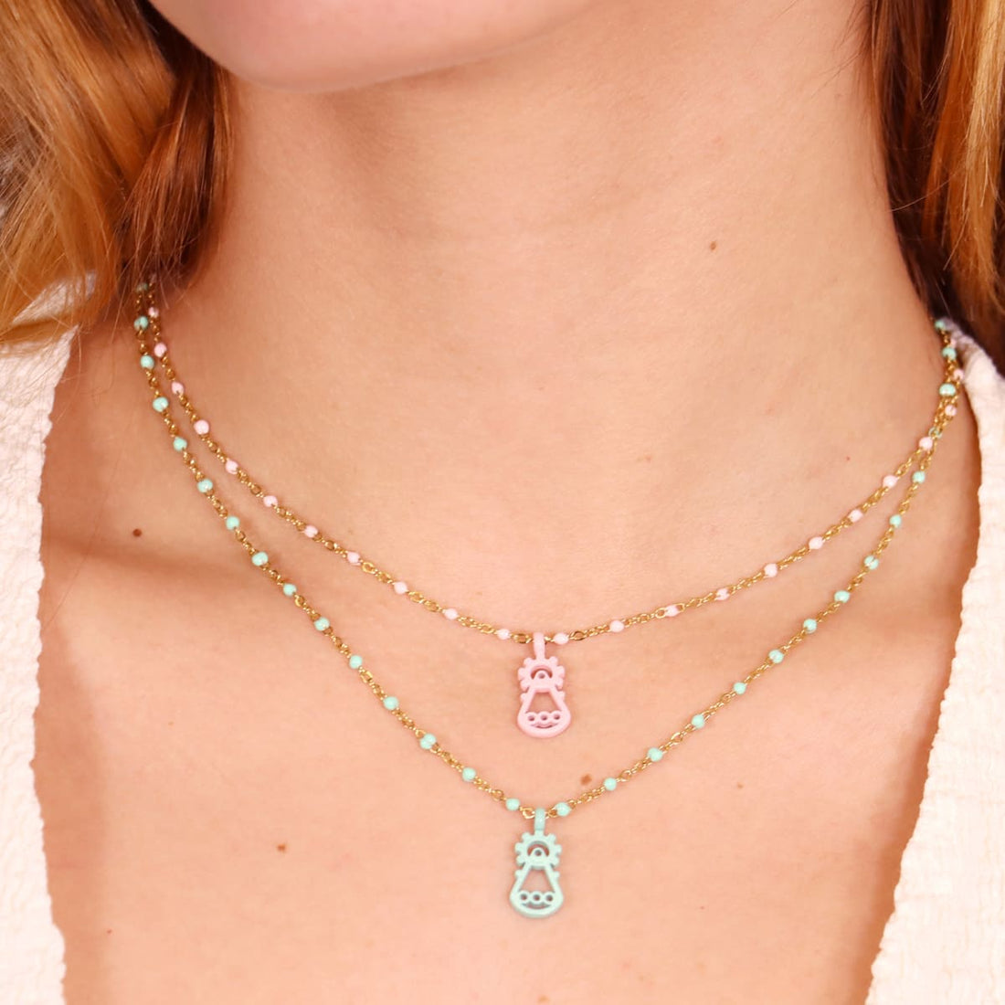 Collar Virgen de Covadonga Rosa Anartxy