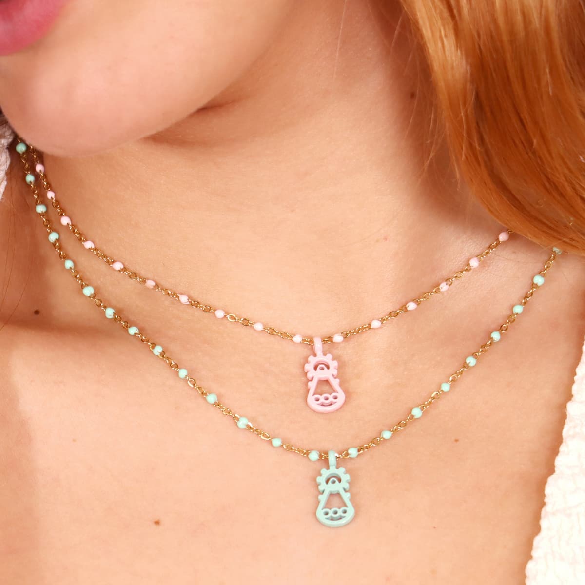 Collar Virgen de Covadonga Rosa Anartxy
