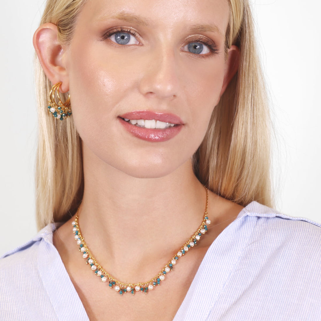 Collar Casual Dewelle Azul Anartxy