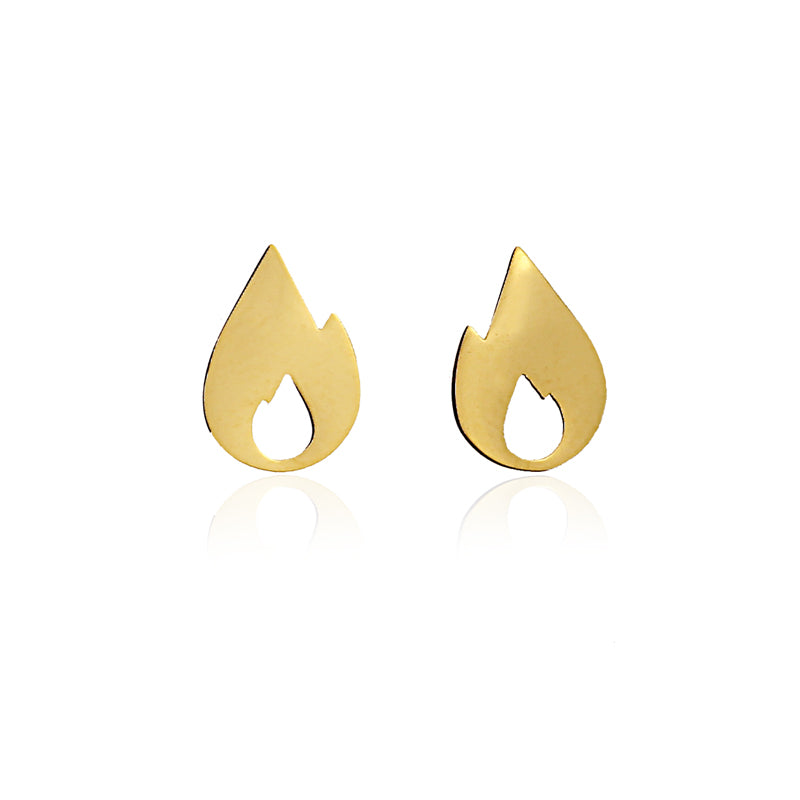 Pendientes Fallas Flama Dorado Anartxy