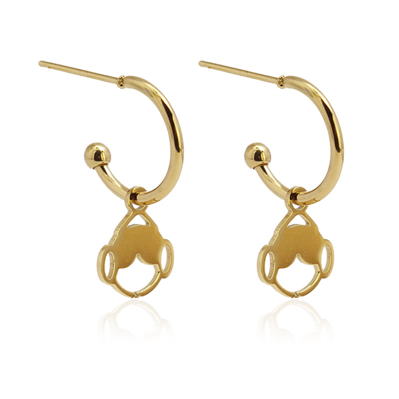 Pendientes Fallas Ninot Dorado Anartxy