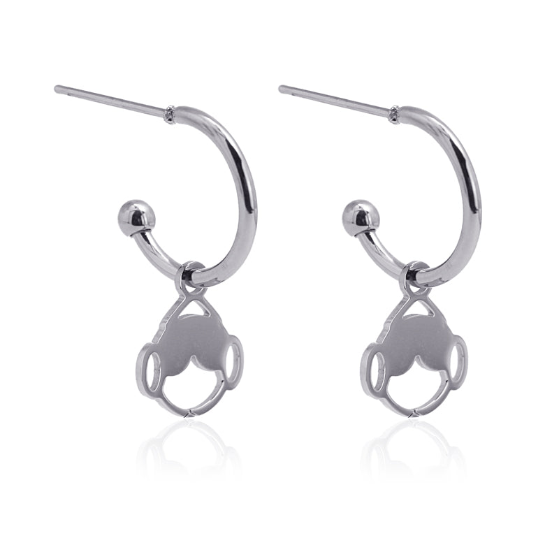 Pendientes Fallas Ninot Plateado Anartxy