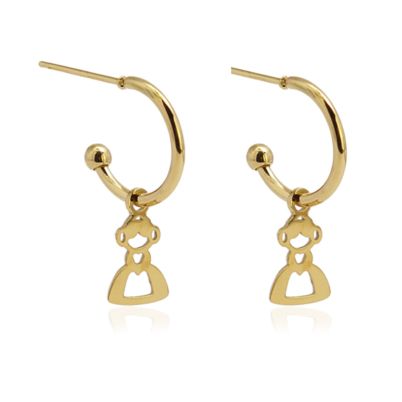 Pendientes Fallas Fallereta Dorado Anartxy