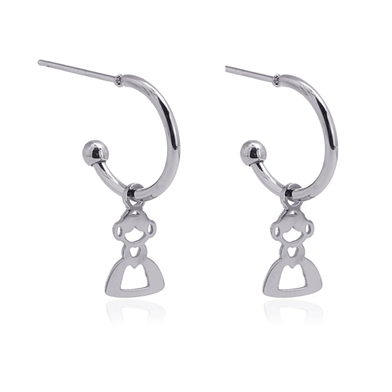 Pendientes Fallas Fallereta Plateado Anartxy