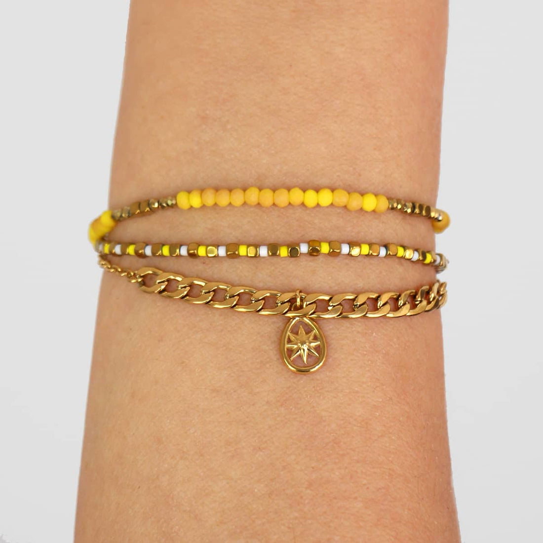 Pulsera Frares Amarillo Anartxy