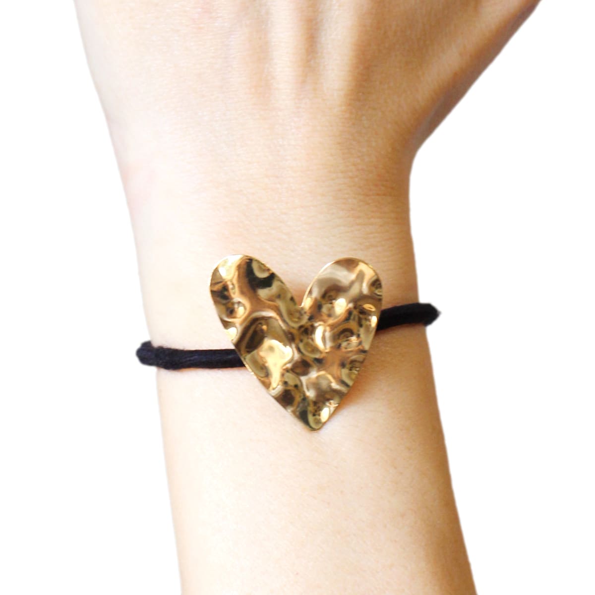 Pulsera coletero Najwa Dorado Corazón 2 Anartxy