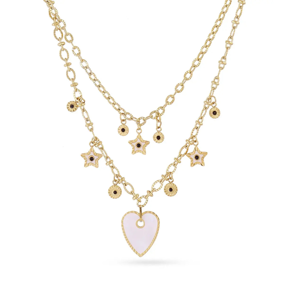 Conjunto MYSTIC, collar, pendientes y anillo